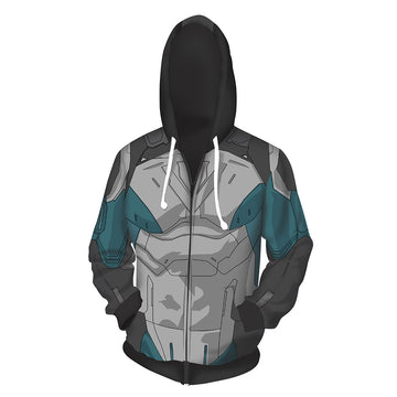 Gen: Lock Cosplay Julian Chase Sudadera Estampada con Cremallera para Adultos Unisex